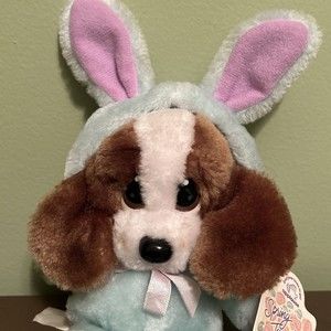 VTG Applause Sad Sam Honey Easter Bunny Rabbit Ears Costume Mini Plush Puppy Dog